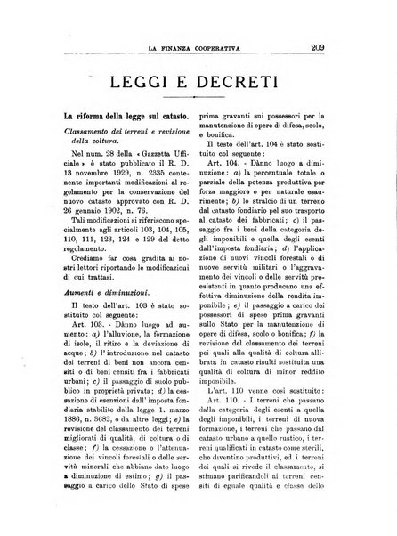 La finanza cooperativa rassegna mensile [della] Associazione nazionale fra Casse rurali, agrarie ed enti ausiliarii