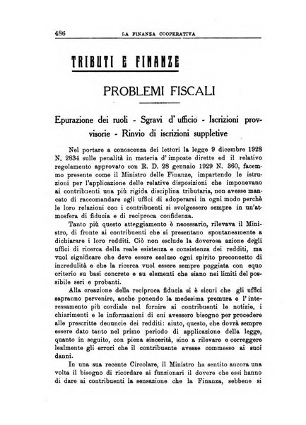 La finanza cooperativa rassegna mensile [della] Associazione nazionale fra Casse rurali, agrarie ed enti ausiliarii