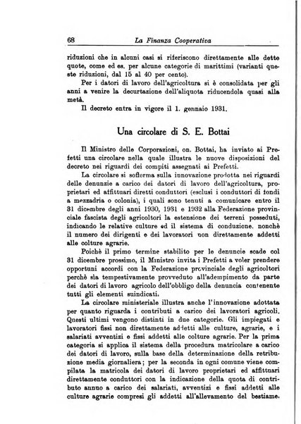 La finanza cooperativa rassegna mensile [della] Associazione nazionale fra Casse rurali, agrarie ed enti ausiliarii