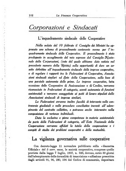 La finanza cooperativa rassegna mensile [della] Associazione nazionale fra Casse rurali, agrarie ed enti ausiliarii