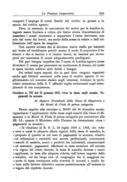 La finanza cooperativa rassegna mensile [della] Associazione nazionale fra Casse rurali, agrarie ed enti ausiliarii