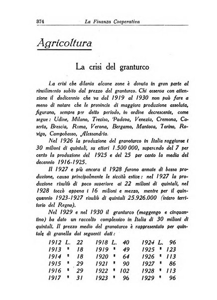 La finanza cooperativa rassegna mensile [della] Associazione nazionale fra Casse rurali, agrarie ed enti ausiliarii