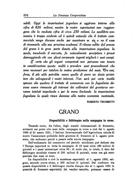 La finanza cooperativa rassegna mensile [della] Associazione nazionale fra Casse rurali, agrarie ed enti ausiliarii