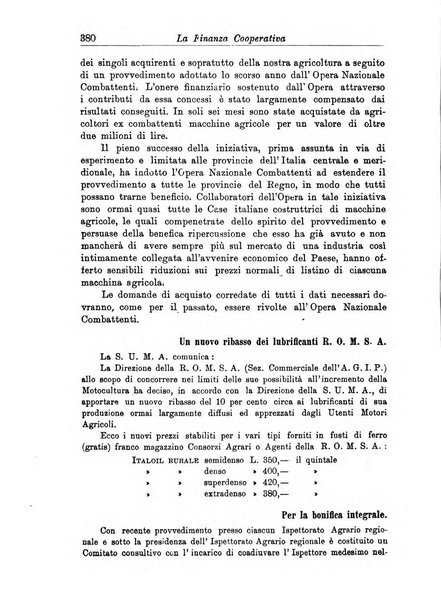 La finanza cooperativa rassegna mensile [della] Associazione nazionale fra Casse rurali, agrarie ed enti ausiliarii