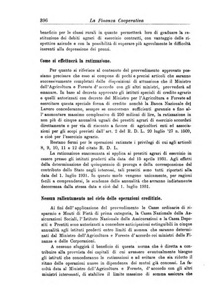 La finanza cooperativa rassegna mensile [della] Associazione nazionale fra Casse rurali, agrarie ed enti ausiliarii