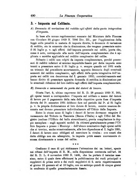 La finanza cooperativa rassegna mensile [della] Associazione nazionale fra Casse rurali, agrarie ed enti ausiliarii