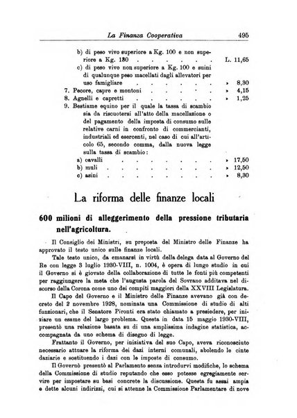 La finanza cooperativa rassegna mensile [della] Associazione nazionale fra Casse rurali, agrarie ed enti ausiliarii