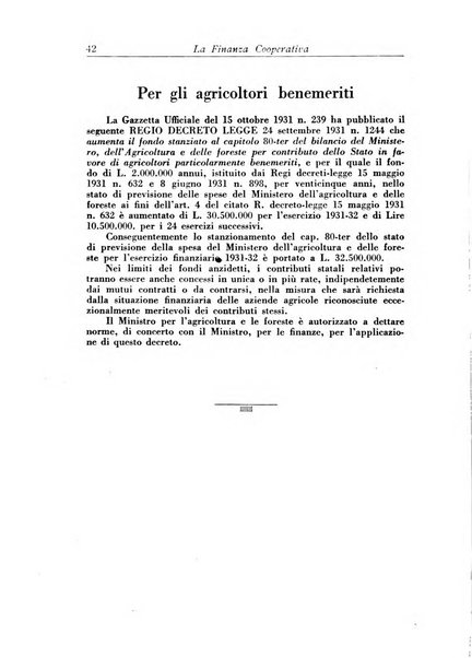 La finanza cooperativa rassegna mensile [della] Associazione nazionale fra Casse rurali, agrarie ed enti ausiliarii