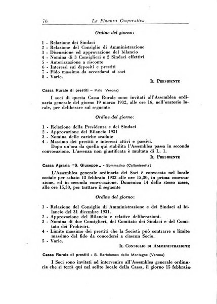 La finanza cooperativa rassegna mensile [della] Associazione nazionale fra Casse rurali, agrarie ed enti ausiliarii