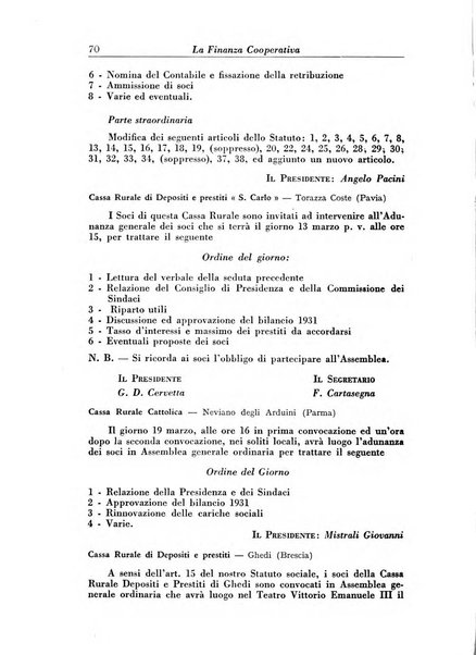 La finanza cooperativa rassegna mensile [della] Associazione nazionale fra Casse rurali, agrarie ed enti ausiliarii