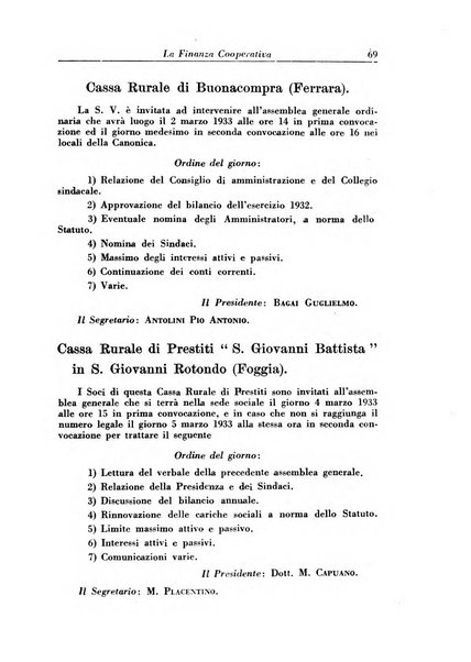 La finanza cooperativa rassegna mensile [della] Associazione nazionale fra Casse rurali, agrarie ed enti ausiliarii