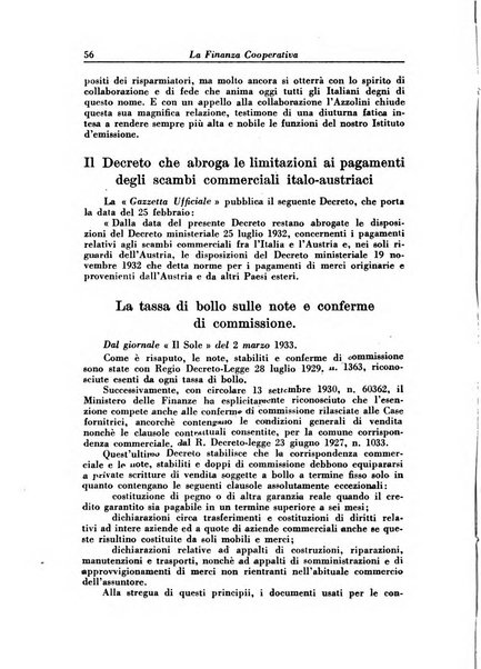 La finanza cooperativa rassegna mensile [della] Associazione nazionale fra Casse rurali, agrarie ed enti ausiliarii