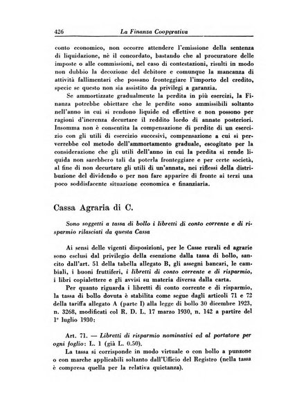 La finanza cooperativa rassegna mensile [della] Associazione nazionale fra Casse rurali, agrarie ed enti ausiliarii