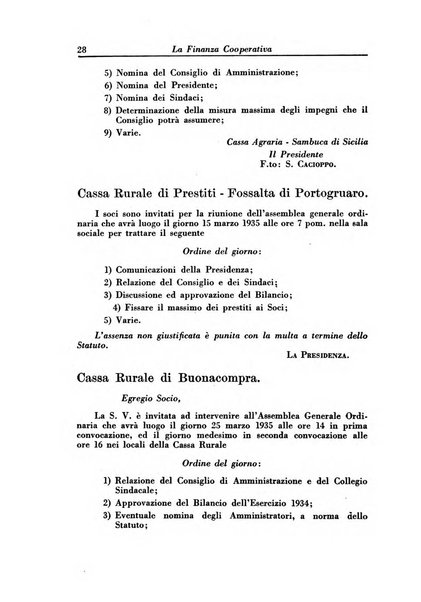 La finanza cooperativa rassegna mensile [della] Associazione nazionale fra Casse rurali, agrarie ed enti ausiliarii