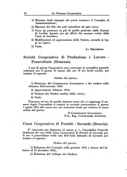 La finanza cooperativa rassegna mensile [della] Associazione nazionale fra Casse rurali, agrarie ed enti ausiliarii