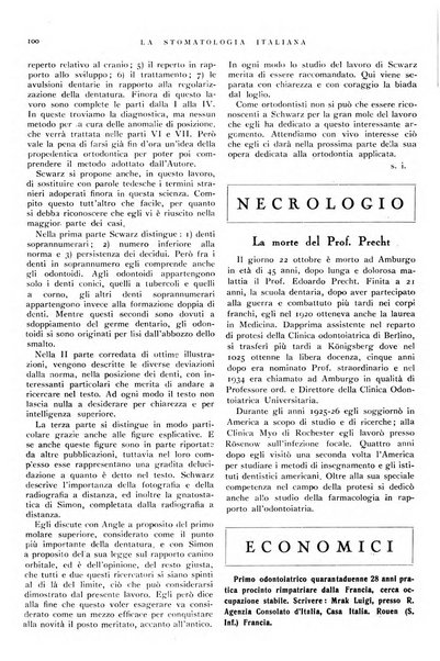 La stomatologia italiana organo ufficiale della Associazione nazionale culturale fascista stomato-odontologica