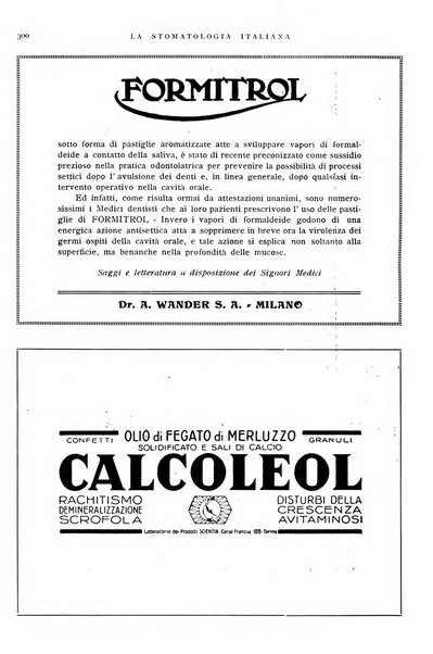 La stomatologia italiana organo ufficiale della Associazione nazionale culturale fascista stomato-odontologica