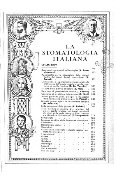 La stomatologia italiana organo ufficiale della Associazione nazionale culturale fascista stomato-odontologica