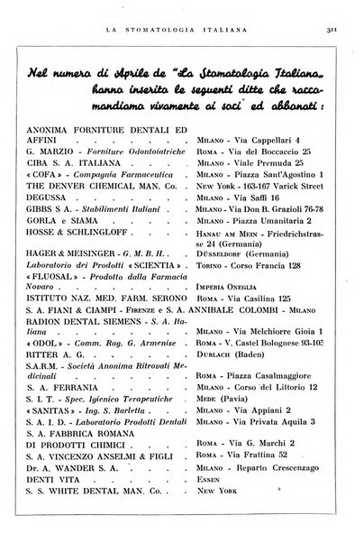 La stomatologia italiana organo ufficiale della Associazione nazionale culturale fascista stomato-odontologica