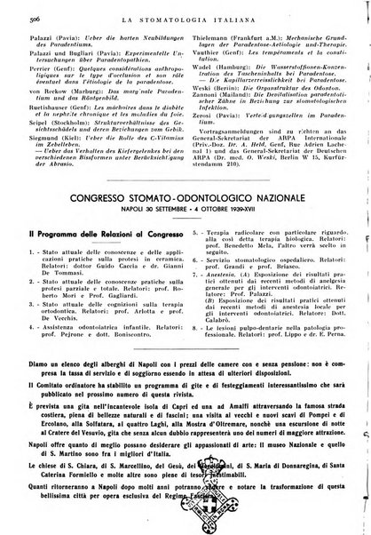 La stomatologia italiana organo ufficiale della Associazione nazionale culturale fascista stomato-odontologica