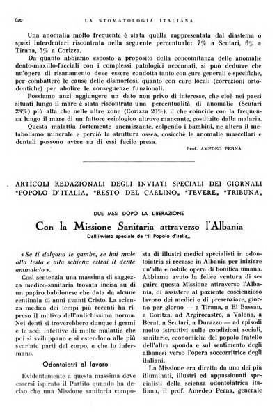 La stomatologia italiana organo ufficiale della Associazione nazionale culturale fascista stomato-odontologica