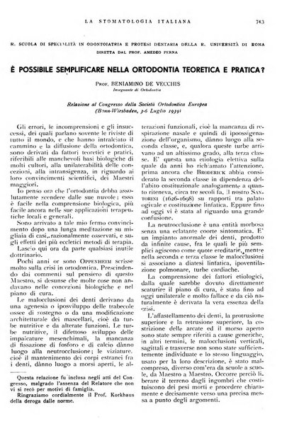 La stomatologia italiana organo ufficiale della Associazione nazionale culturale fascista stomato-odontologica