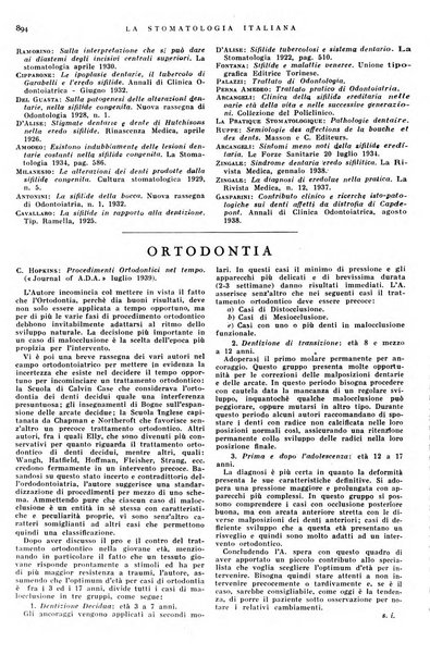 La stomatologia italiana organo ufficiale della Associazione nazionale culturale fascista stomato-odontologica