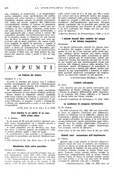 La stomatologia italiana organo ufficiale della Associazione nazionale culturale fascista stomato-odontologica