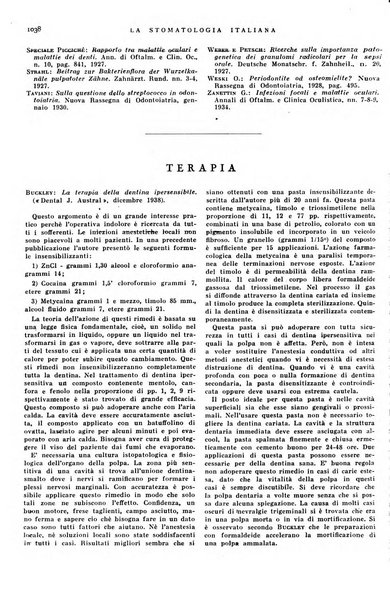 La stomatologia italiana organo ufficiale della Associazione nazionale culturale fascista stomato-odontologica