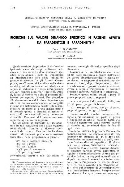 La stomatologia italiana organo ufficiale della Associazione nazionale culturale fascista stomato-odontologica