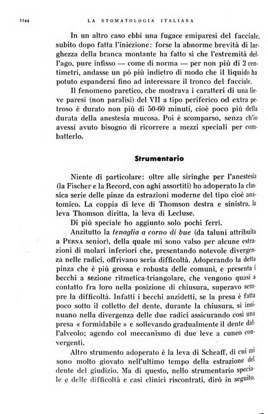 La stomatologia italiana organo ufficiale della Associazione nazionale culturale fascista stomato-odontologica