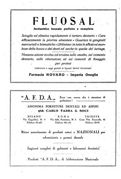 La stomatologia italiana organo ufficiale della Associazione nazionale culturale fascista stomato-odontologica