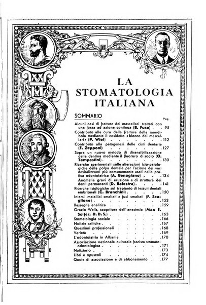 La stomatologia italiana organo ufficiale della Associazione nazionale culturale fascista stomato-odontologica