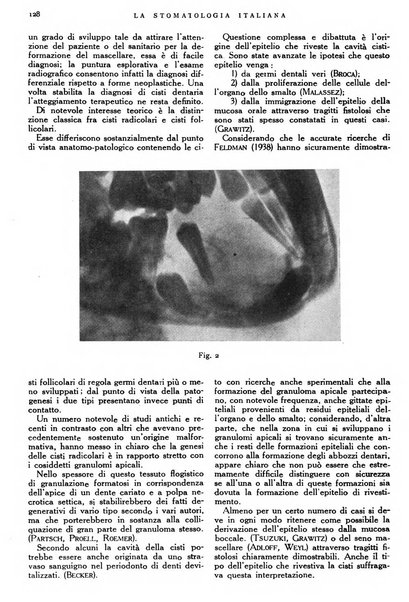 La stomatologia italiana organo ufficiale della Associazione nazionale culturale fascista stomato-odontologica