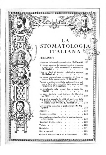 La stomatologia italiana organo ufficiale della Associazione nazionale culturale fascista stomato-odontologica