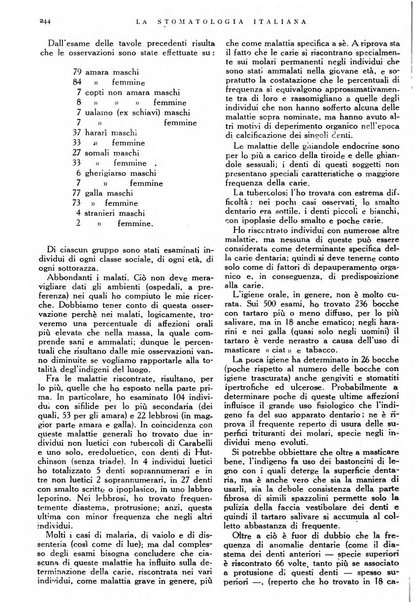 La stomatologia italiana organo ufficiale della Associazione nazionale culturale fascista stomato-odontologica