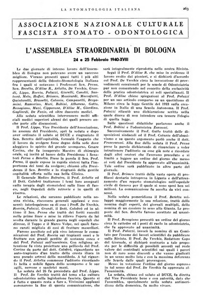 La stomatologia italiana organo ufficiale della Associazione nazionale culturale fascista stomato-odontologica