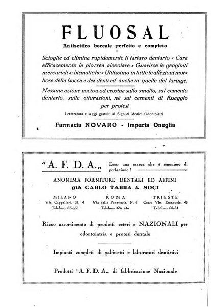 La stomatologia italiana organo ufficiale della Associazione nazionale culturale fascista stomato-odontologica