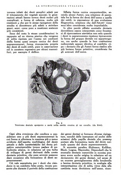 La stomatologia italiana organo ufficiale della Associazione nazionale culturale fascista stomato-odontologica