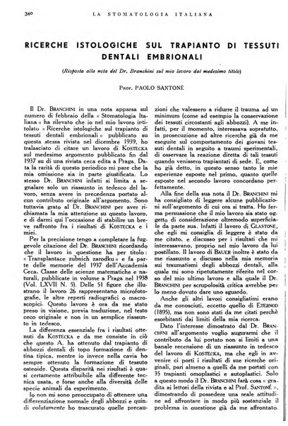 La stomatologia italiana organo ufficiale della Associazione nazionale culturale fascista stomato-odontologica