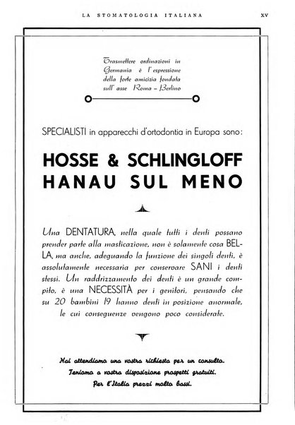 La stomatologia italiana organo ufficiale della Associazione nazionale culturale fascista stomato-odontologica