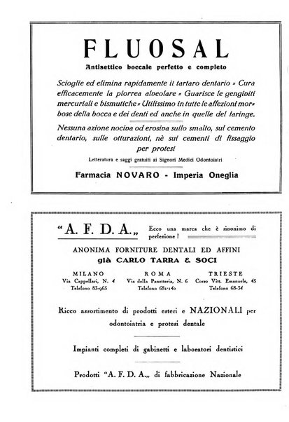 La stomatologia italiana organo ufficiale della Associazione nazionale culturale fascista stomato-odontologica