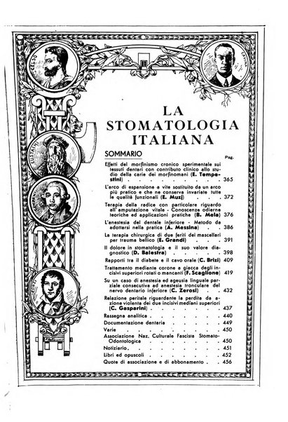 La stomatologia italiana organo ufficiale della Associazione nazionale culturale fascista stomato-odontologica