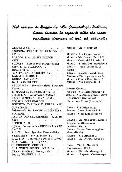 La stomatologia italiana organo ufficiale della Associazione nazionale culturale fascista stomato-odontologica