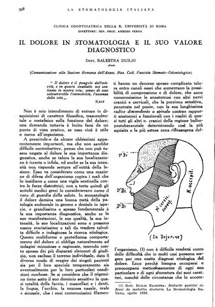 La stomatologia italiana organo ufficiale della Associazione nazionale culturale fascista stomato-odontologica