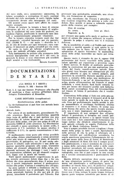 La stomatologia italiana organo ufficiale della Associazione nazionale culturale fascista stomato-odontologica