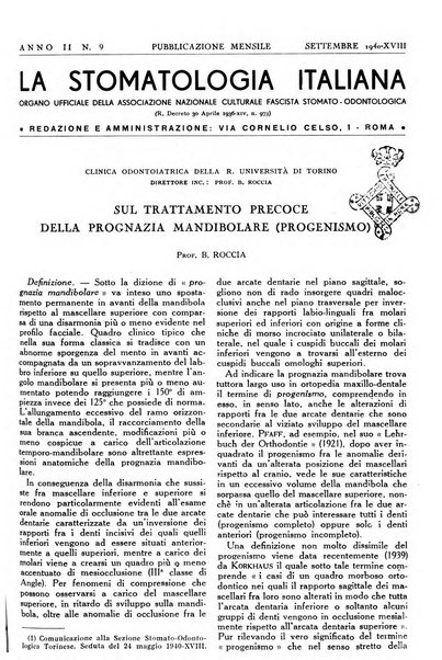 La stomatologia italiana organo ufficiale della Associazione nazionale culturale fascista stomato-odontologica