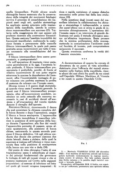 La stomatologia italiana organo ufficiale della Associazione nazionale culturale fascista stomato-odontologica