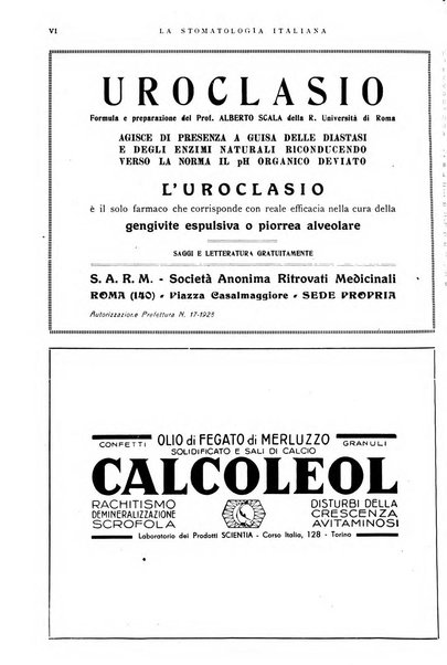 La stomatologia italiana organo ufficiale della Associazione nazionale culturale fascista stomato-odontologica