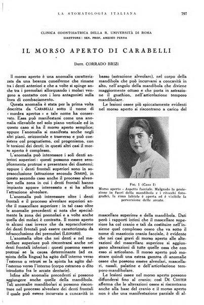 La stomatologia italiana organo ufficiale della Associazione nazionale culturale fascista stomato-odontologica